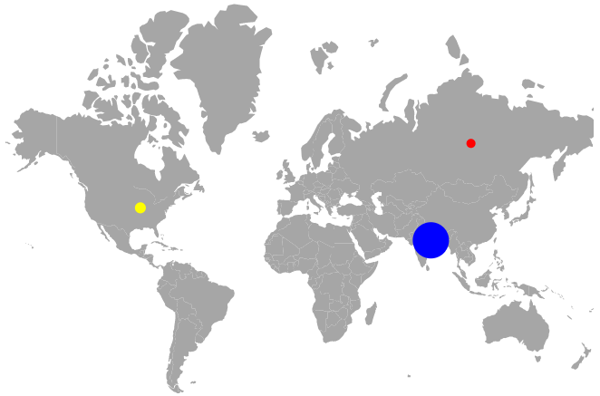Blazor Maps with Different Bubble Size