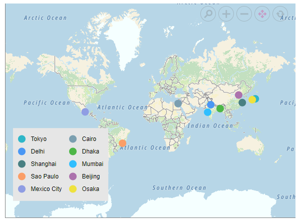 Blazor TomTom Maps with Legend